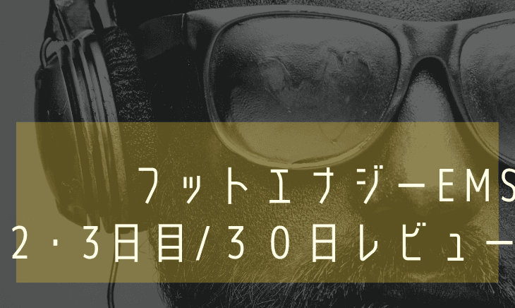 フットエナジーEMS30日間生活！２・３日目レビュー！