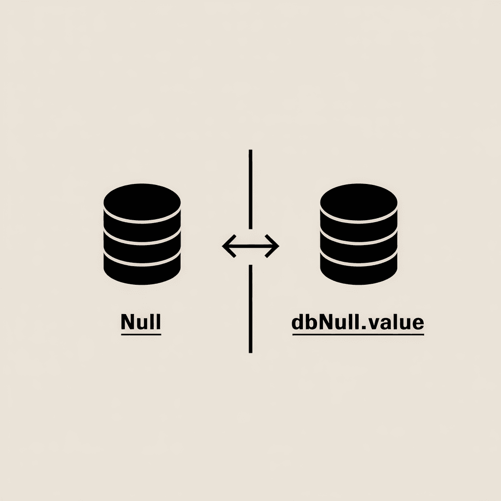 nullとDBNull.Valueの変換イメージ
