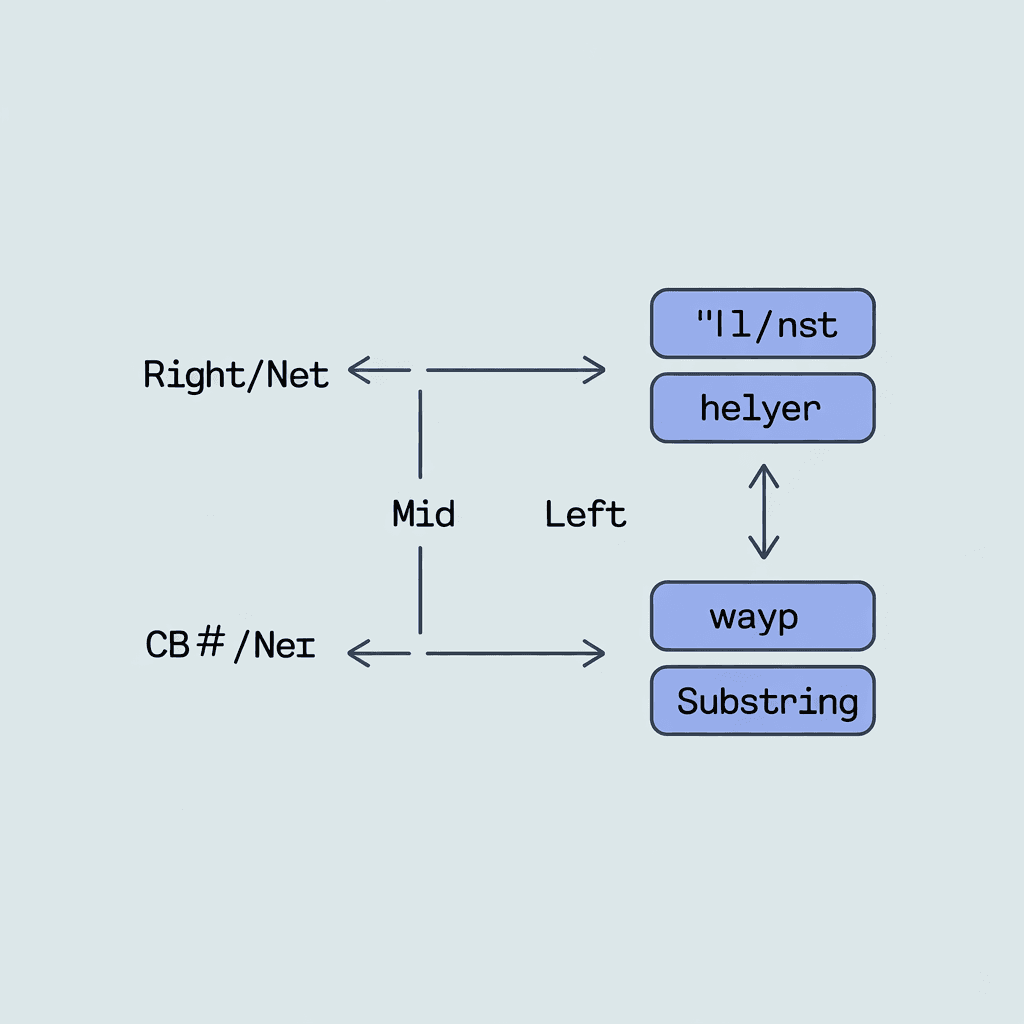 VB.net Right/Mid/Left → C#ヘルパ層への対応フロー